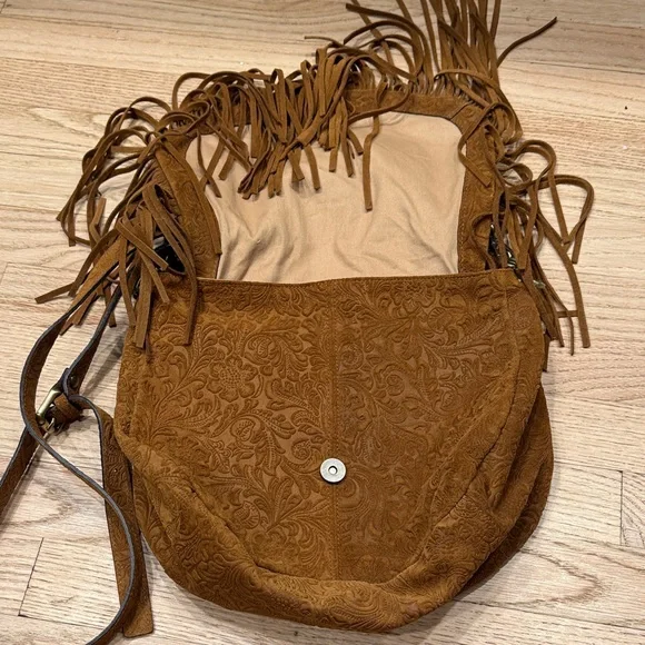 Sundance Suede Fringe Shoulder Bag - Picture 3 of 6